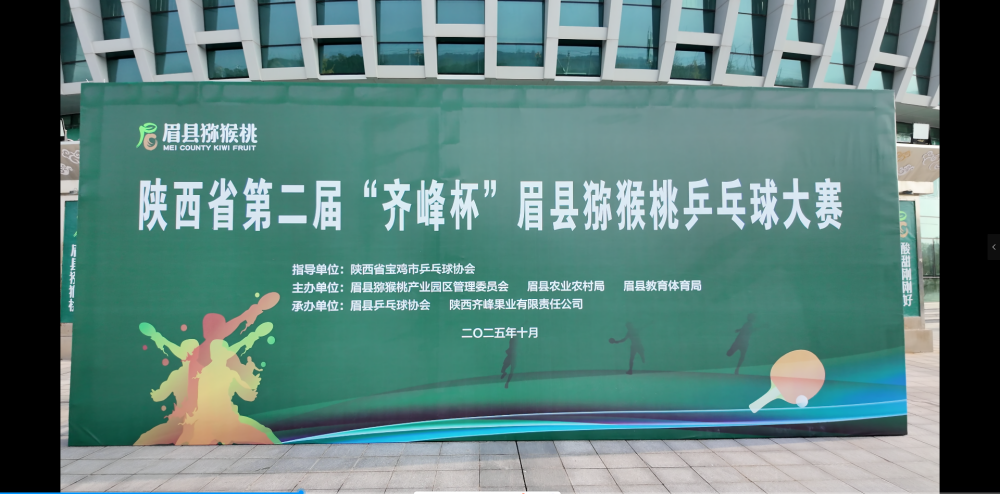 “挥拍时刻，尽享快乐”第二届“齐峰杯”眉县猕猴桃乒乓球大赛圆满收官