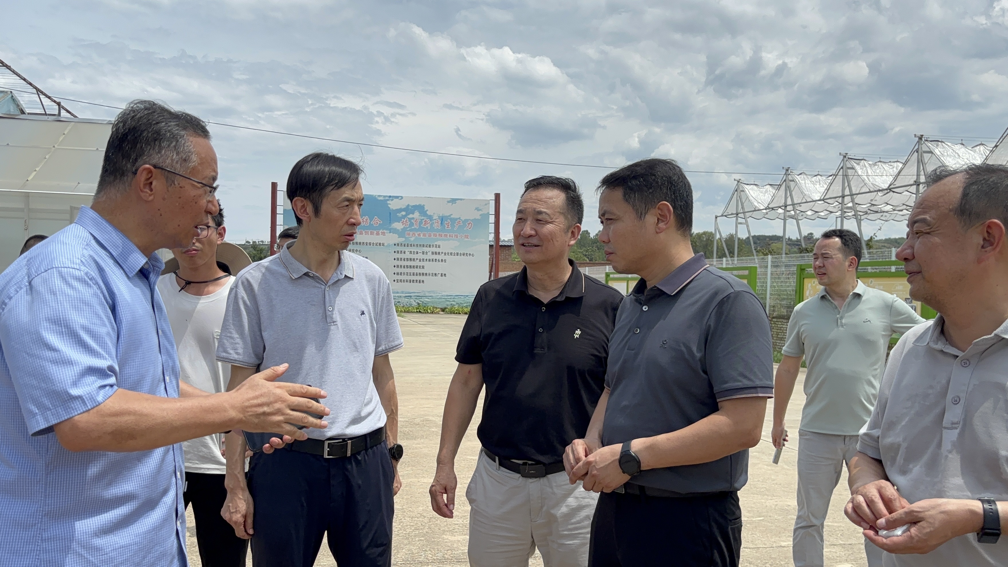 陕西省果业中心主任赵广柱一行莅临齐峰果业 调研眉县猕猴桃产业发展情况